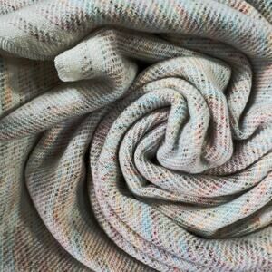 Gap Fringed Raw Edge Holiday Cozy Scarf in Ivory Frost Evening Wrap Shawl